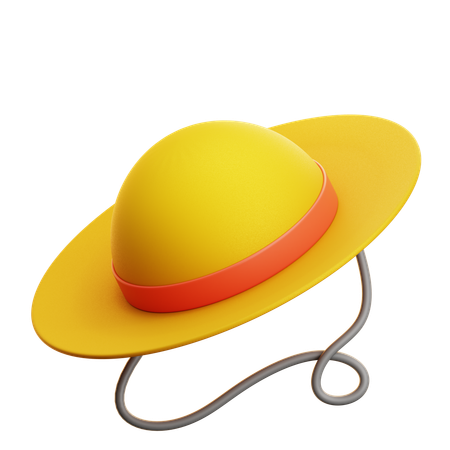 Straw Hat  3D Icon