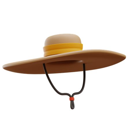 Straw Hat 3D Illustration
