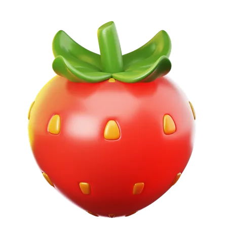 3 D Icon Fresh Strawberries On Transparent Background 3D Icon