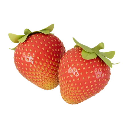 Strawberries  3D Illustration