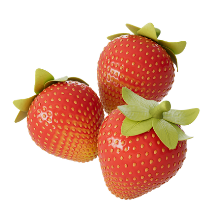 Strawberries  3D Illustration