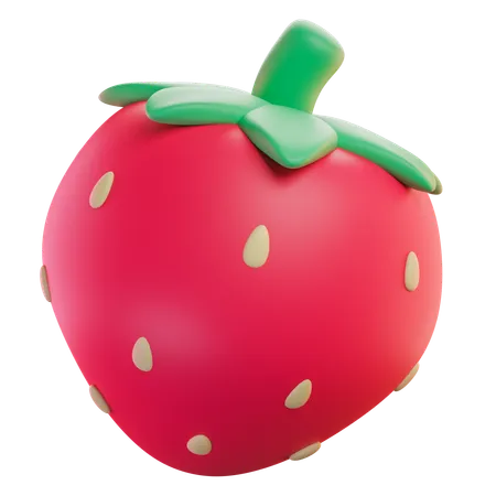 Strawberry 3 D Icon Illustration 3D Icon
