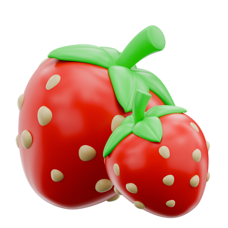 Strawberry  3D Icon