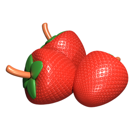 Strawberry  3D Icon