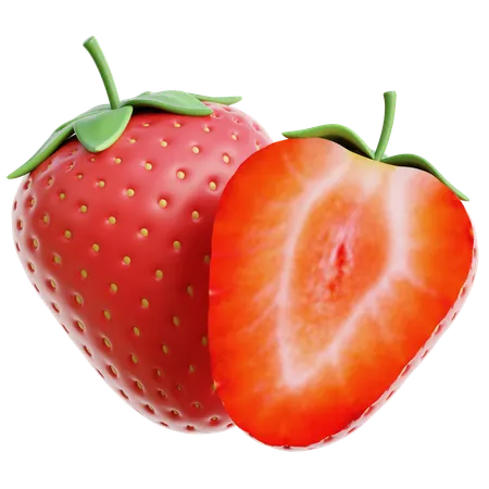 Strawberry  3D Icon