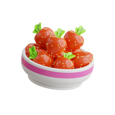 Strawberry  3D Icon