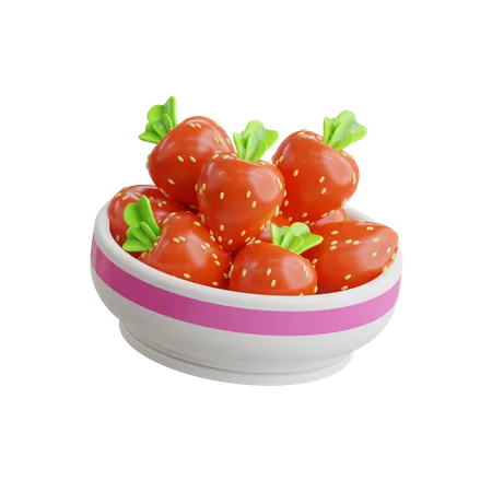 Strawberry  3D Icon