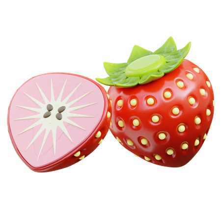 Strawberry  3D Icon