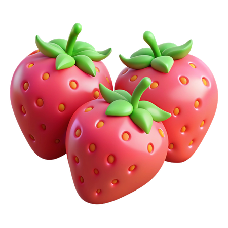 Strawberry  3D Icon
