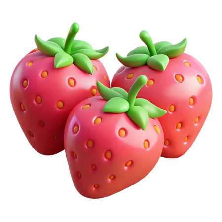 Strawberry  3D Icon
