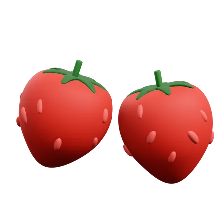 Strawberry  3D Illustration