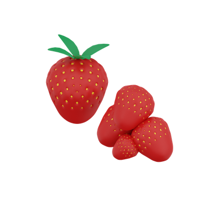 Strawberry  3D Illustration