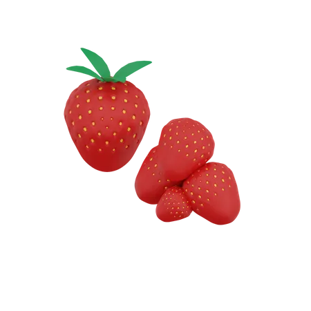 Strawberry  3D Illustration