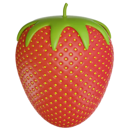 Strawberry 3 D Illustration 3D Icon