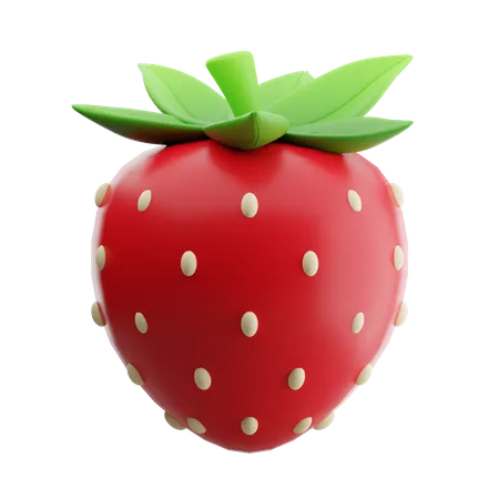 Strawberry Fruit 3 D Illustration 3D Icon