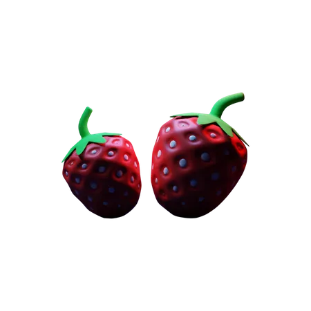 3 D Rendering Of Strawberry Illustration Or 3 D Strawberry 3D Icon