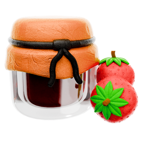 Strawberry Basket  3D Icon