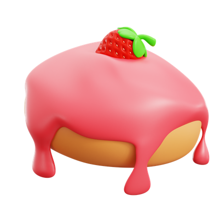 Strawberry bread  3D Icon