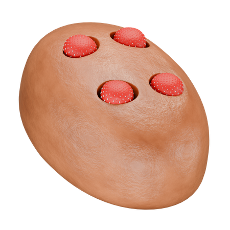 Strawberry bread  3D Icon