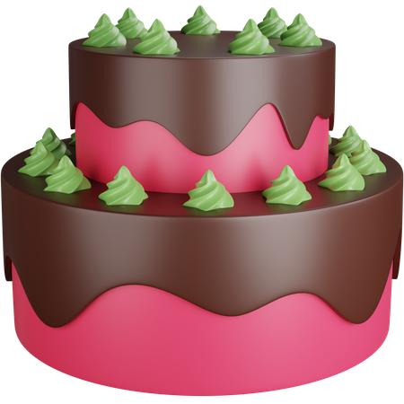 Strawberry cake  3D Icon