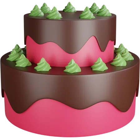 Strawberry cake  3D Icon