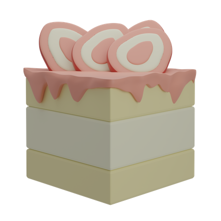 Strawberry Cake  3D Icon