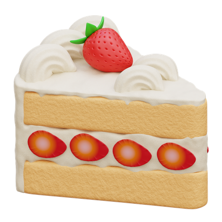 Strawberry Cake  3D Icon