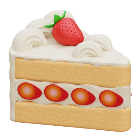 Strawberry Cake  3D Icon