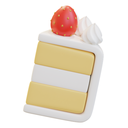 Strawberry Cake  3D Icon