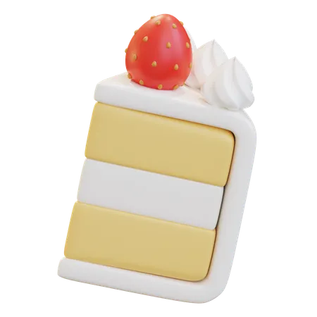 Strawberry Cake  3D Icon