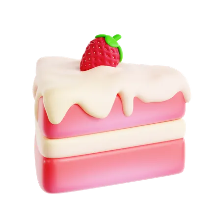 Strawberry Cake  3D Icon