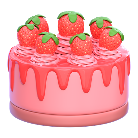 Strawberry Cheesecake  3D Icon