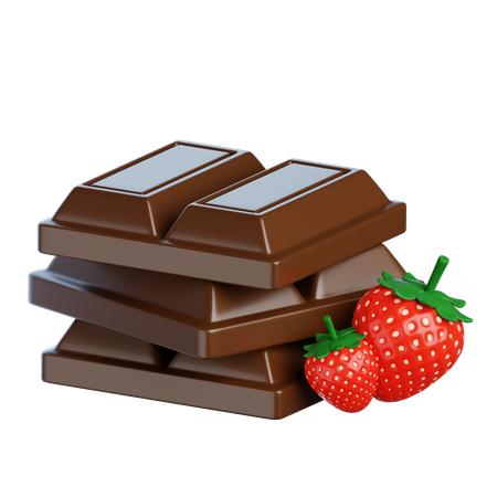 Strawberry Chocolate  3D Icon