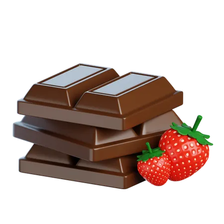 Strawberry Chocolate  3D Icon