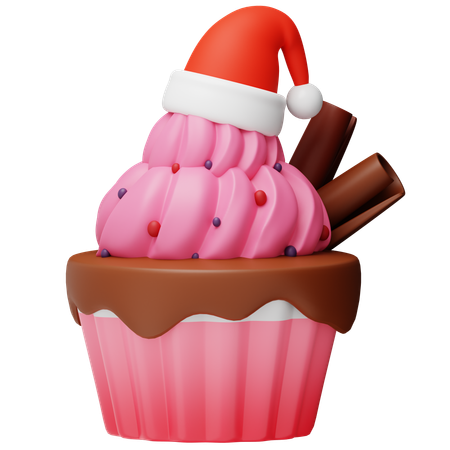 Strawberry Cupcake  3D Icon