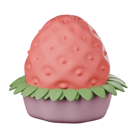 Strawberry Cupcake  3D Icon