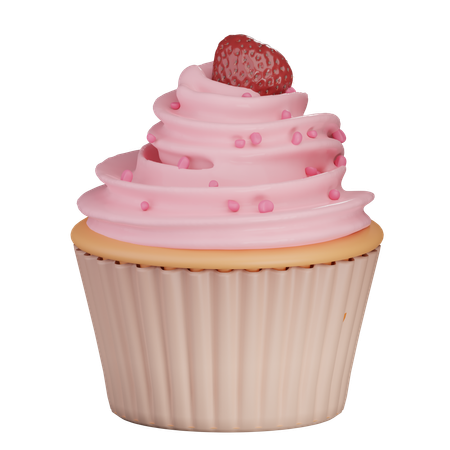 Strawberry Cupcakes  3D Icon