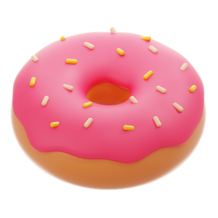 Strawberry Donut  3D Icon