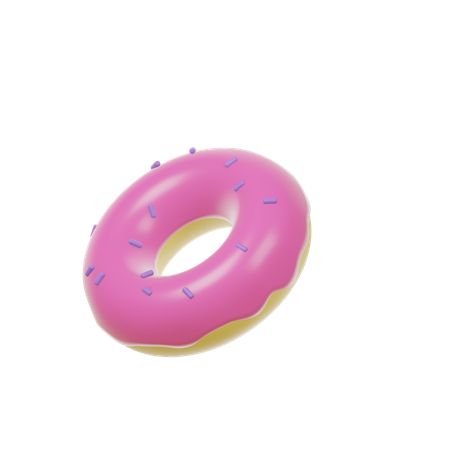 ストロベリードーナツ  3D Icon