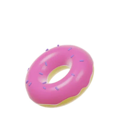 Strawberry Donut  3D Icon
