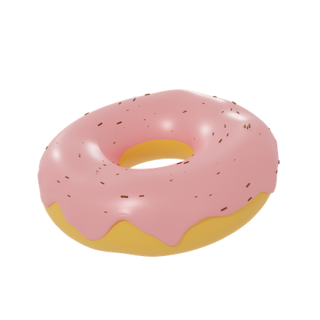 Strawberry Donut  3D Icon