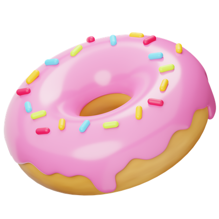 Strawberry Donuts  3D Icon