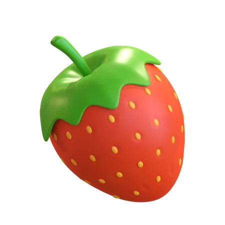 Strawberry Fruit  3D Illustration