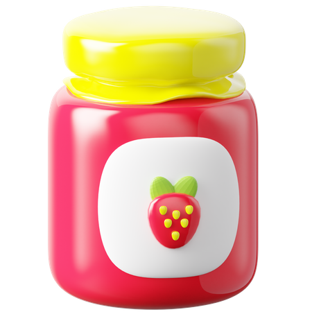 Strawberry Jam  3D Icon