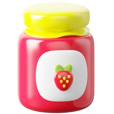 Strawberry Jam  3D Icon