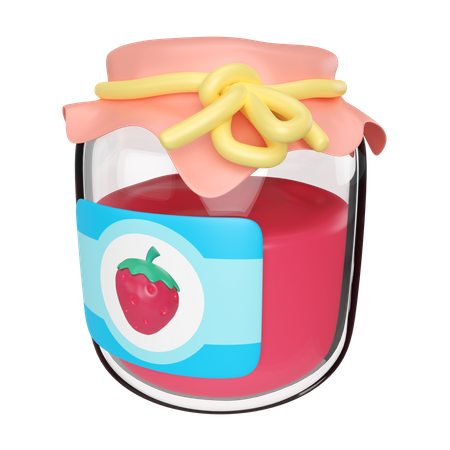 Strawberry Jam  3D Icon