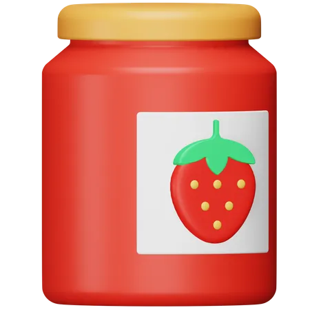 Strawberry Jam  3D Icon