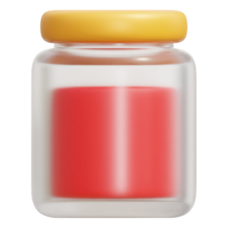 딸기 잼 병  3D Icon