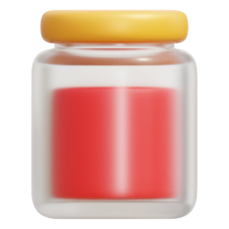 Strawberry Jam Bottle  3D Icon