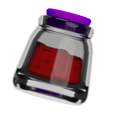 Strawberry Jam Bottle  3D Icon